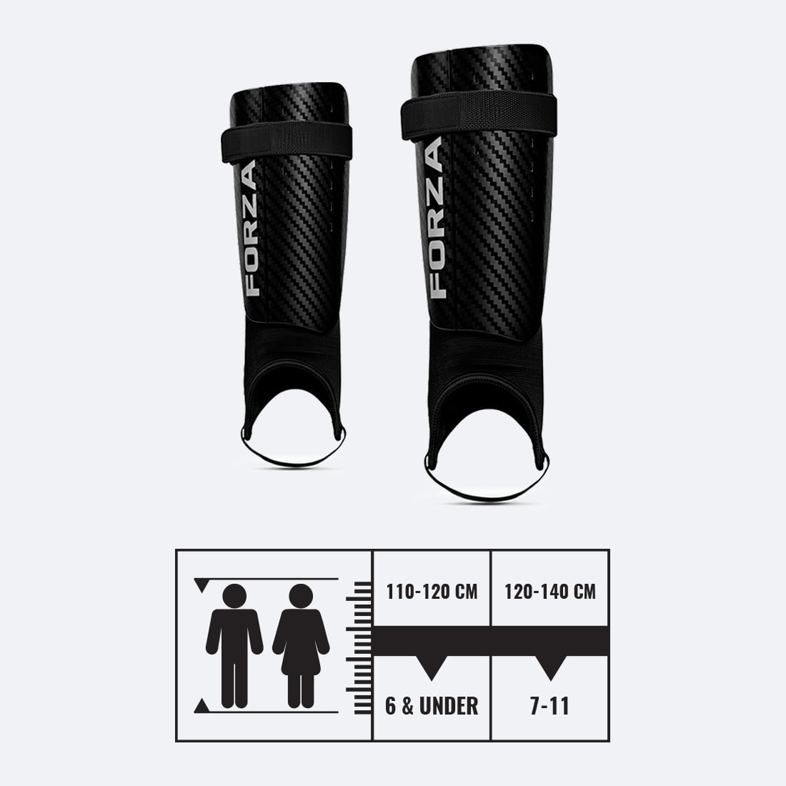 Club Kids' Shin guards with ankle protectors black