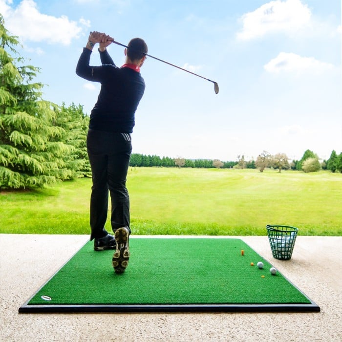 Golfguru Golfschlagmatte 1,5x1,2 M – Inkl. 10 Bällen & Tees, Perfekt Für Garten & Indoor
