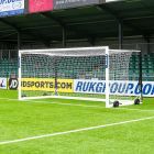 18.5 x 6.5 FORZA Alu110 Freestanding Stadium Box Football Goal - Pair 360° Wheels Weights