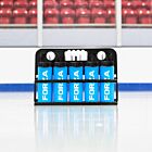 Blue hygiene water bottles for ice hockey