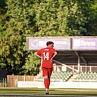 Red Mens custom football shirt