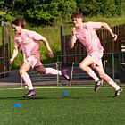 Pink mens customised football shirt