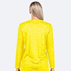 Yellow Geometric Print Ladies Football Shirt