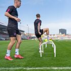 Football passing training arcs