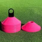 High Visibility Fluro Pink Training Cones For Tennis Coaches