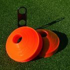 High Visibility Orange Football Training Marker Cones