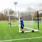 24 x 8 FORZA Alu110 Freestanding Stadium Box Football Goal - 360° Wheels Weights