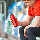 Red water bottle