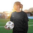 Black geo short sleeve football kit for women