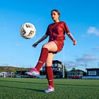 Maroon geo short sleeve football kit for women