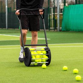 Vermont Tennis Ball Roller Mower & Hopper [85 Ball Capacity] 