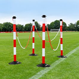 Freestanding Plastic Post & Chain Barrier Set