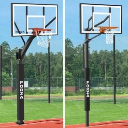 FORZA Tempered Glass Inground Basketball System [Fixed & Adjusting Height]
