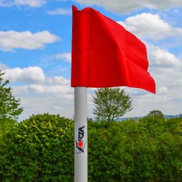 GAA Pro Corner Pole & Flags With Ground Sleeves 