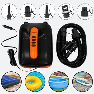 FORZA 12V Electric Pump for Water Sports Inflatables [Car-Powered]