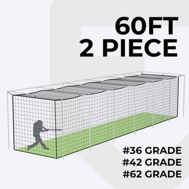 FORTRESS Two-Piece Baseball Batting Cage Net