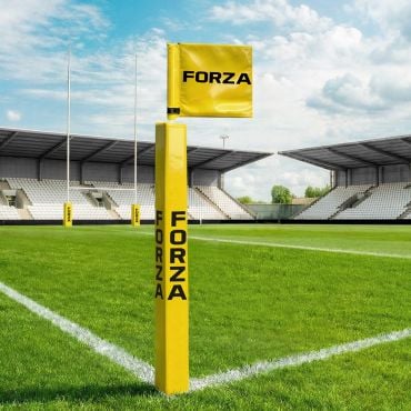 FORZA Custom Rugby Corner Moon Flags & Pole Protector Pads