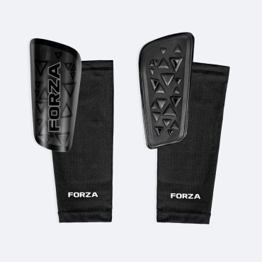 FORZA Pro Shin Pads with Sleeves - Black-out [4x Sizes]
