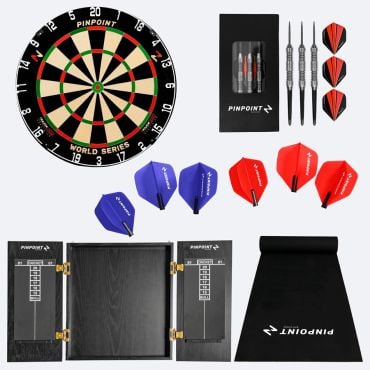 PINPOINT Wall Mounted Darts Bundle [Classic Tour/World Series Dartboard]
