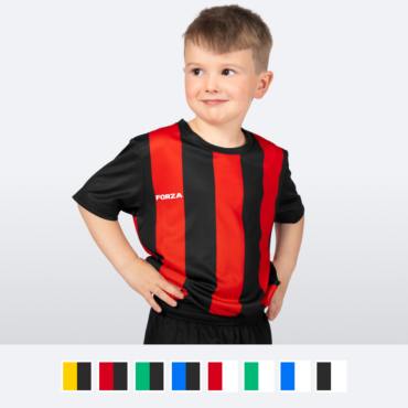FORZA Kids' Striped Short Sleeve Football Shirts