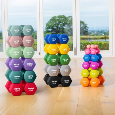 CLEARANCE METIS Neoprene Hex Dumbbells