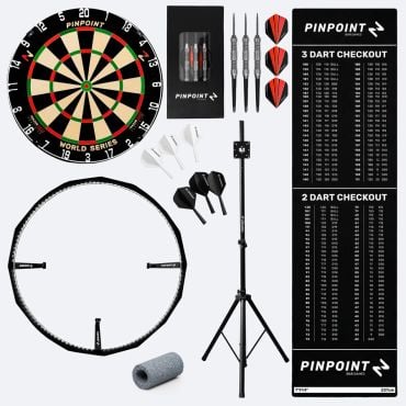 PINPOINT Premium-Heimdart-Set [Freistehend/Wandmontiert]