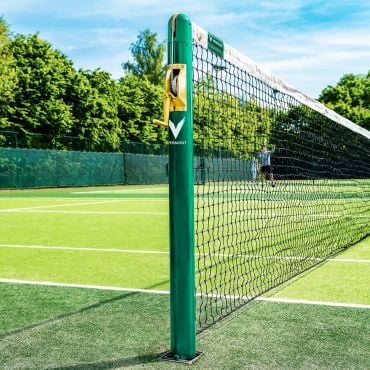 Vermont Tennis Posts - Round | Socketed Tennis Posts | Wimbledon Green Tennis Posts | Net World Sports