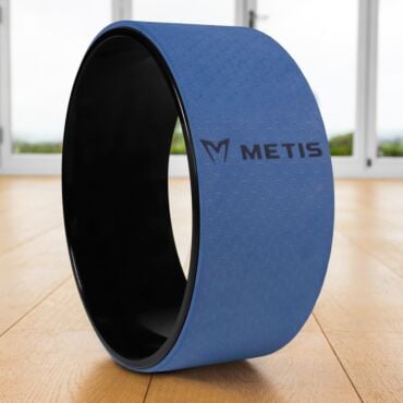 Blue yoga wheel