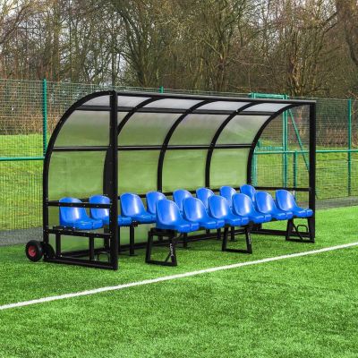 FORZA Alu60 Banquillo Fútbol para Equipos [Azul - 10 Asientos]