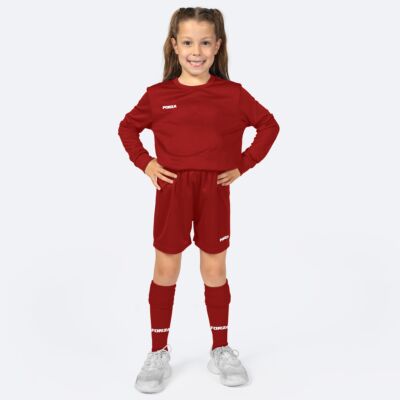 FORZA Kids' Classic Long Sleeve Football Kit [Age 5-6] - Maroon