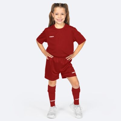 FORZA Junior Classic Short Sleeve Football Kit [Age 11-12] - Maroon
