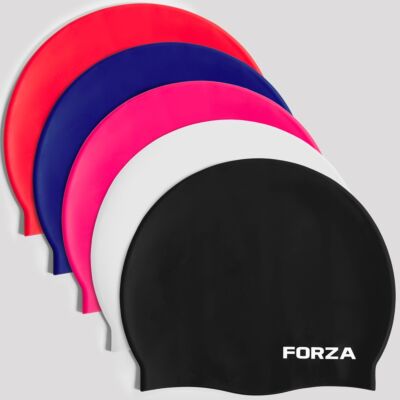 FORZA Kids’ Swimming Caps [Small/Medium] – 5x Colors