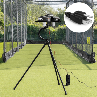 FORZA V90 Twin Wheel Cricket Bowling Machine [Mains Power/Battery Cable]