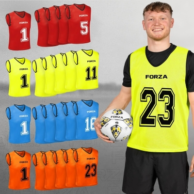 FORZA Premium Numbered Pinnies [4x Pack Sizes]