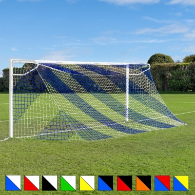 Striped/Two Color - Soccer Goal Nets [10x Color Options]