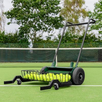 Carrello Portapalline Da Tennis Pieghevole Ardier Con Ruote - Nero, Per Tennis E Pickleball