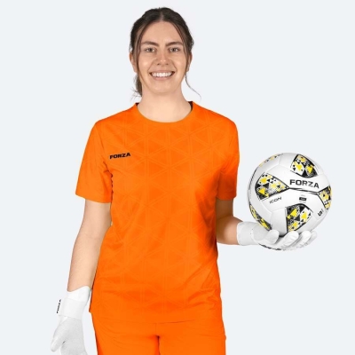 FORZA Women’s Goalkeeper Short Sleeve Jersey [Small] - Fluro Orange