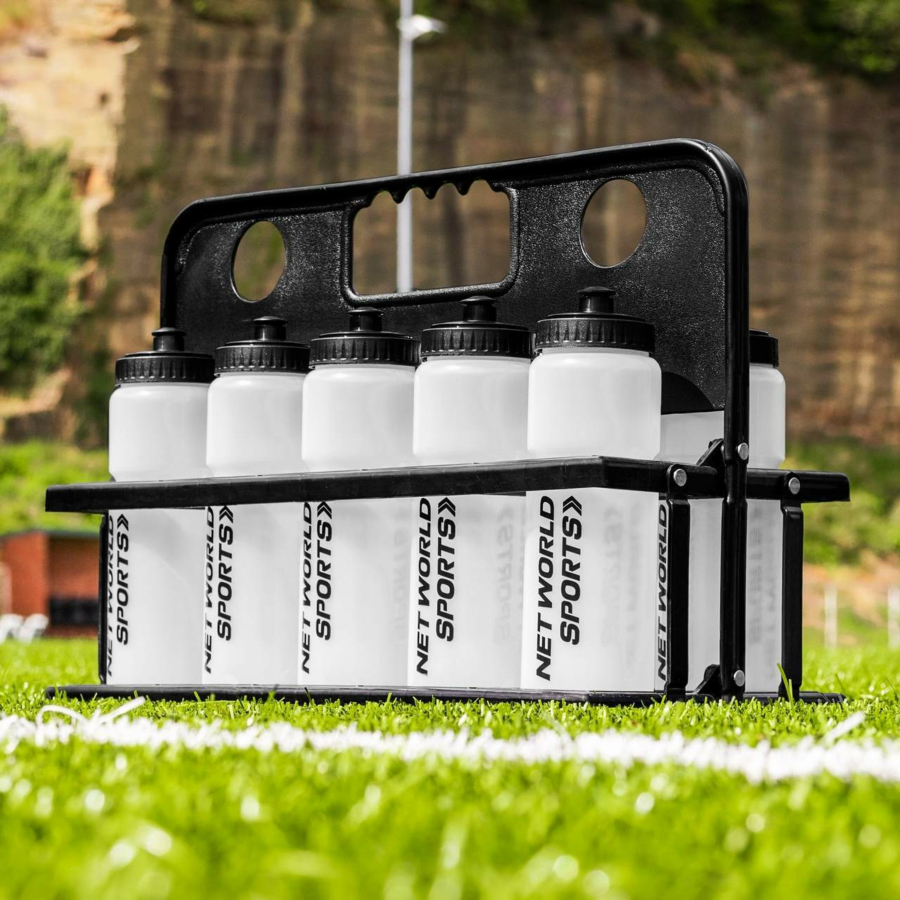 Pack Of See Through Sports Water Bottles With Carrier