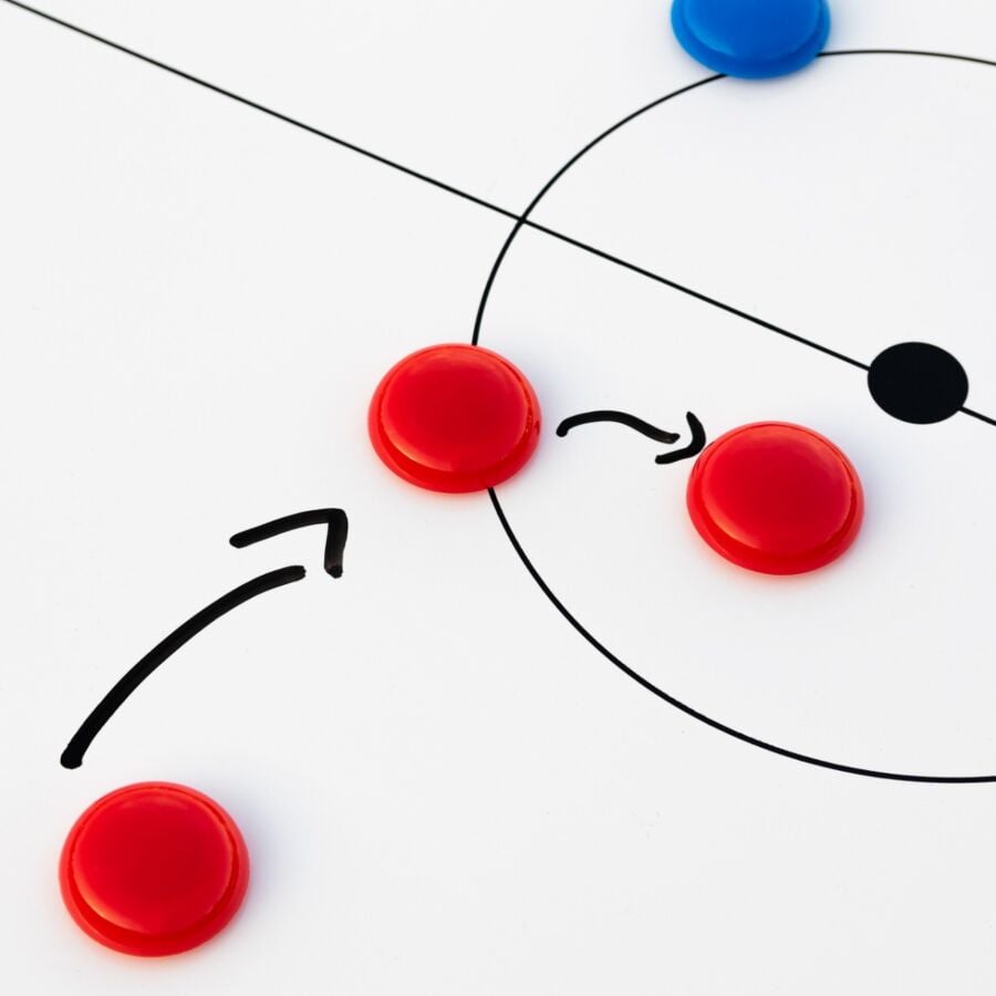 FORZA Tableau Tactique à Roulettes Double Face – 90 X 60 Cm, Magnétique, Avec 24 Aimants Et Stylos – Analyse Football