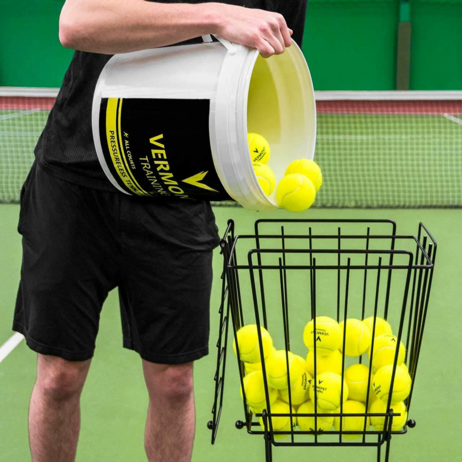 Tennis Ball Basket & Hopper [72 Ball Capacity] 
