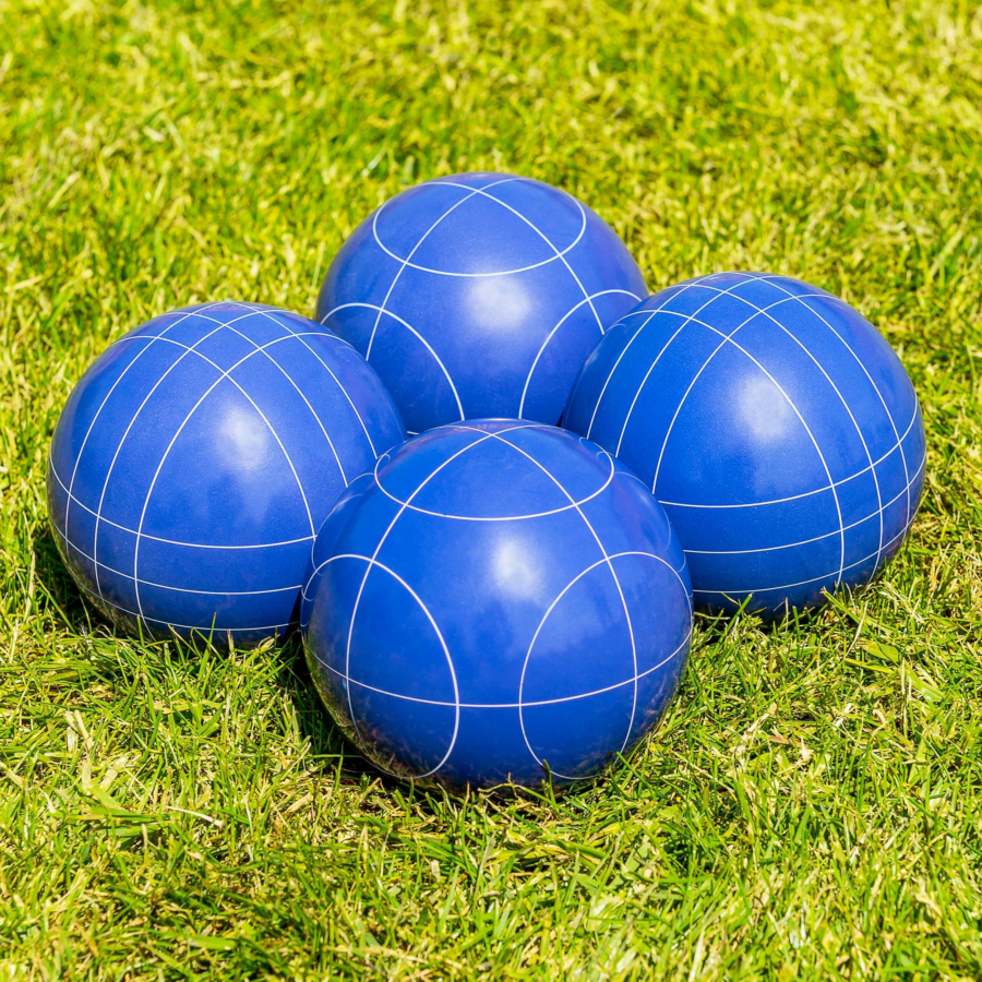 Blue Patterned 10cm Bocce Balls
