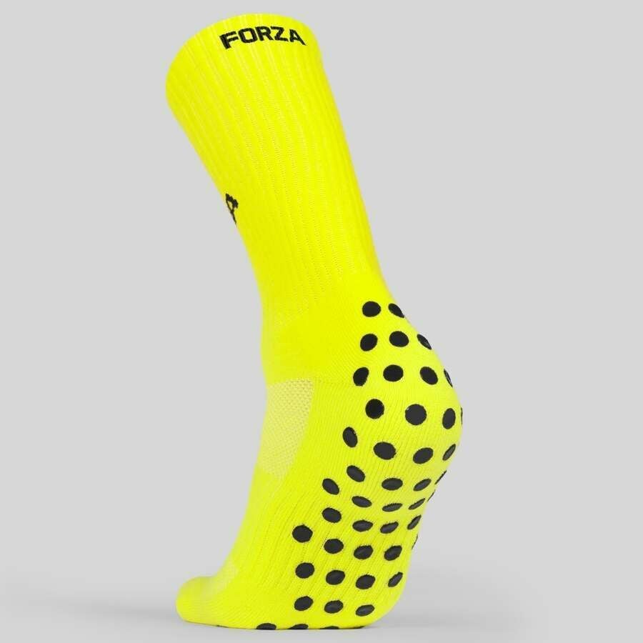 Fluro yellow grip socks 