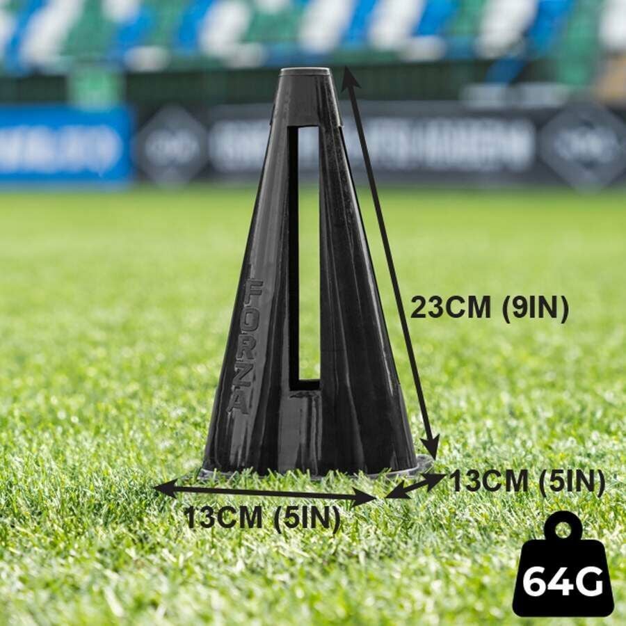 Pack De 10 Plots Flexibles FORZA – 13x13x23 Cm, 64 G, 9 Couleurs Vives, Pour Entraînement Agilité Et Foot