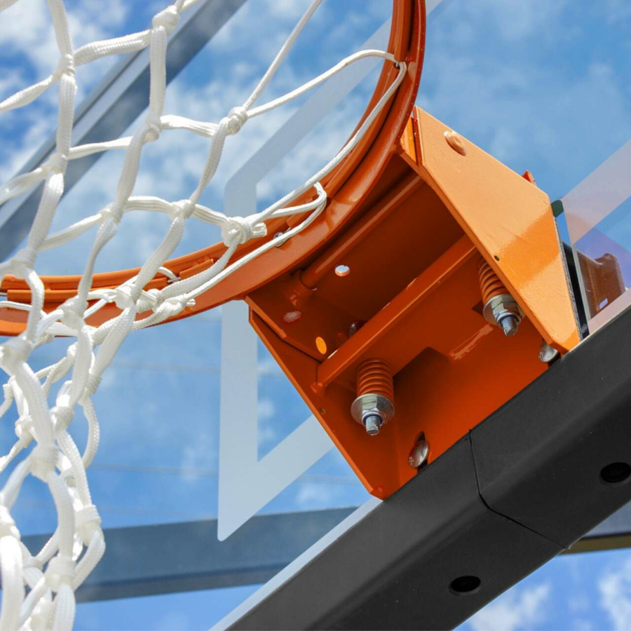 FORZA Tempered Glass Inground Basketball Post & Flex hoop unit