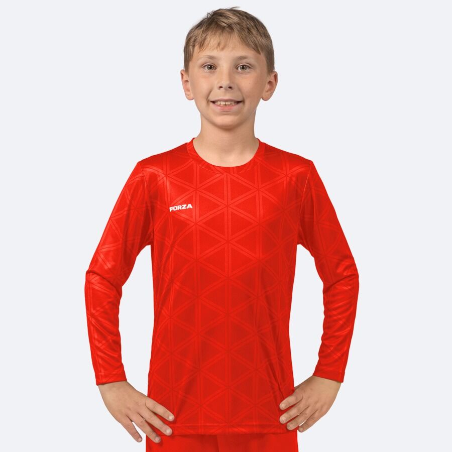 FORZA Kids'/Junior Geo Long Sleeve Soccer Jerseys [Ages 5-14]