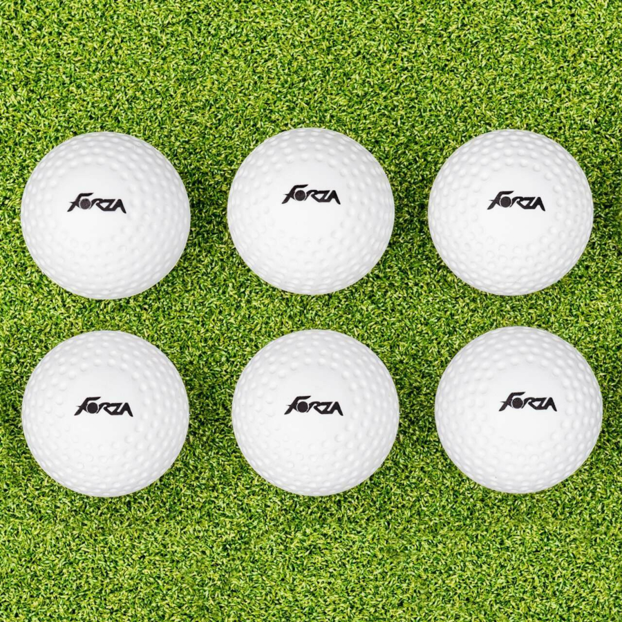 Pack Of 6 Dimple Hockey Balls - Dimpled vs Smooth Hockey Balls
