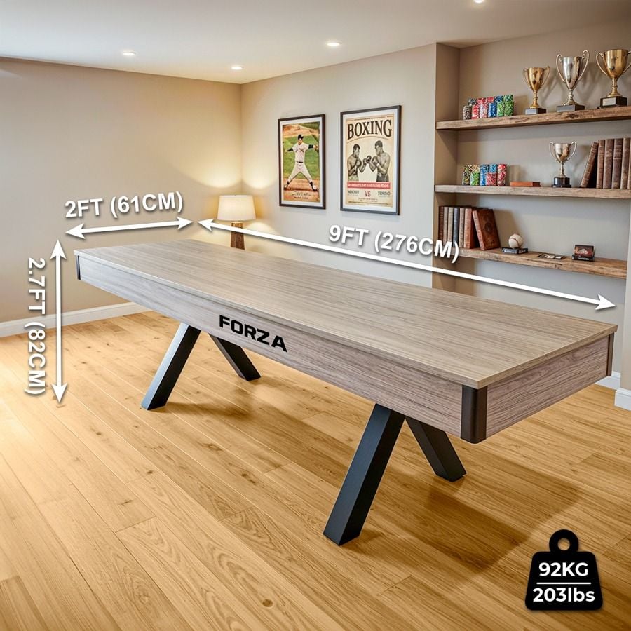 2in1 FORZA 9ft Shuffleboard Table Game Set | Net World Sports