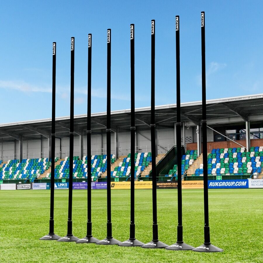 FORZA Black Telescopic Slalom Pole with bases 