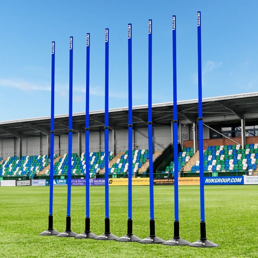 FORZA Electric Blue Telescopic Slalom Pole with bases 