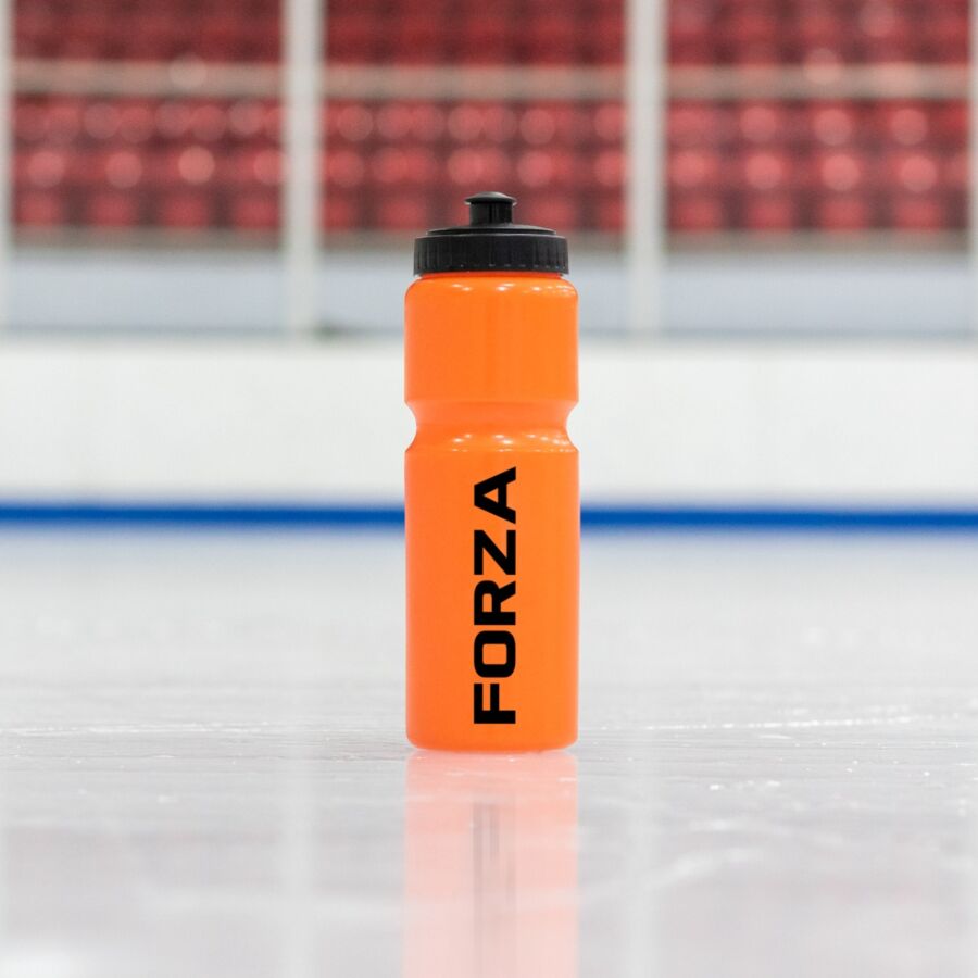 Orange Ice hockey water bottle